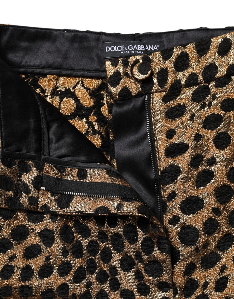 Brown Leopard High Waisted Hot Pants Shorts Dolce & Gabbana