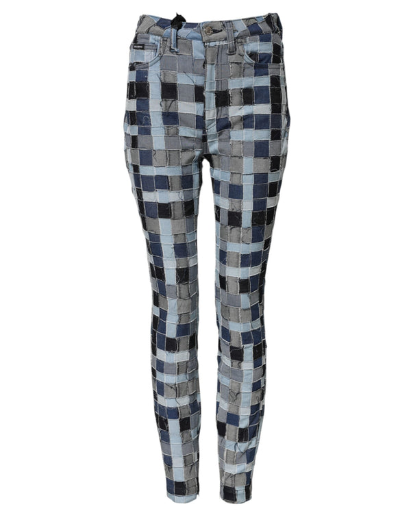 Multicolor Patchwork Skinny Denim Jeans Dolce & Gabbana
