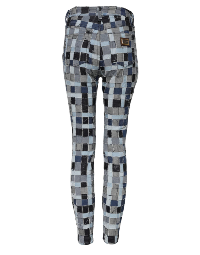 Multicolor Patchwork Skinny Denim Jeans Dolce & Gabbana