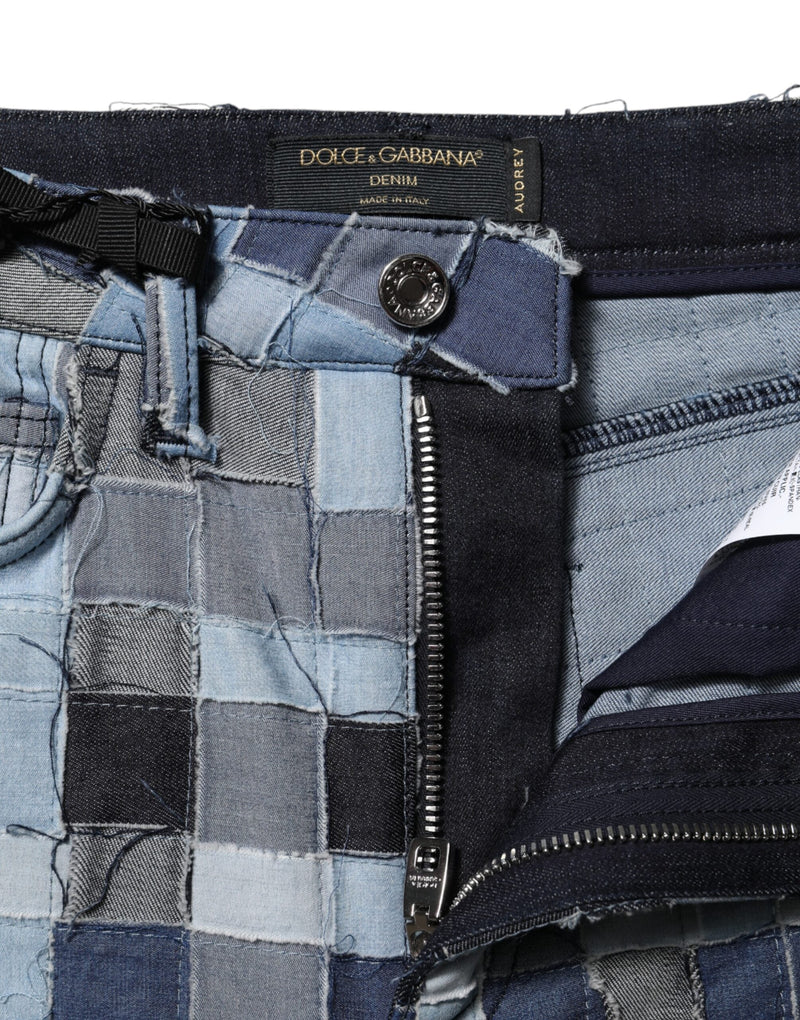 Multicolor Patchwork Skinny Denim Jeans Dolce & Gabbana