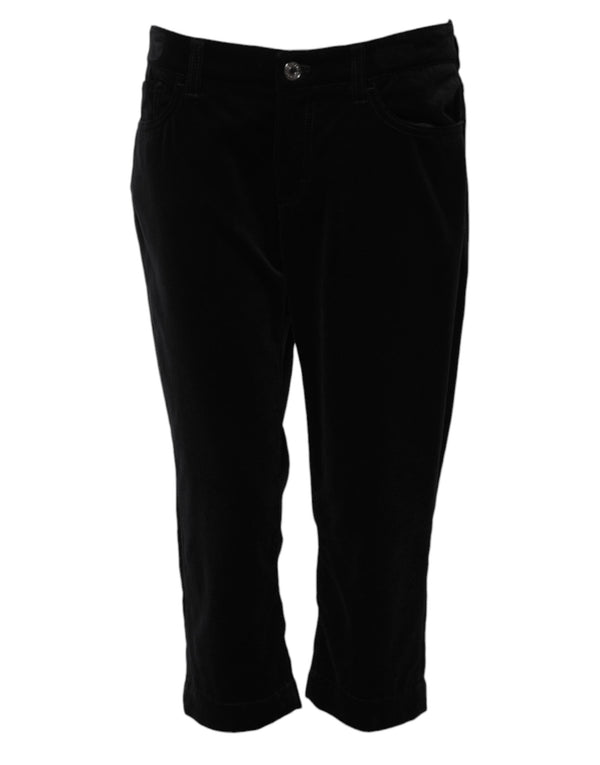 Black Cotton Skinny Capri Cropped Denim Jeans Dolce & Gabbana