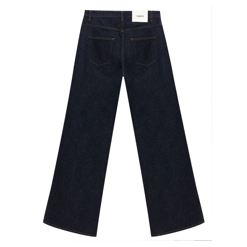 Blue Cotton High-Waisted Jean Coperni