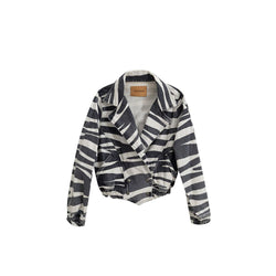 Black And White Cotton Blazer Retrofête