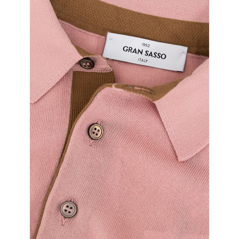 Pink Cotton Polo Shirt Gran Sasso