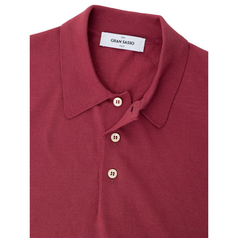 Red Cotton Polo Shirt Gran Sasso