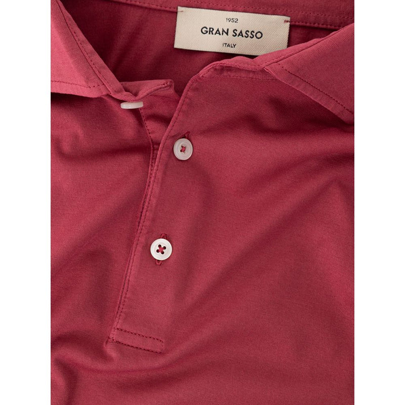 Red Cotton Polo Shirt Gran Sasso