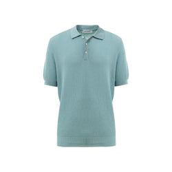 Blue Cotton Polo Shirt Gran Sasso