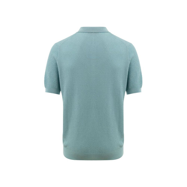 Blue Cotton Polo Shirt Gran Sasso