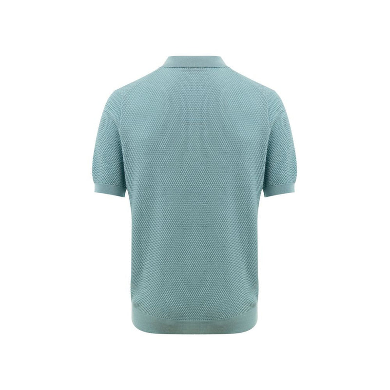 Blue Cotton Polo Shirt Gran Sasso