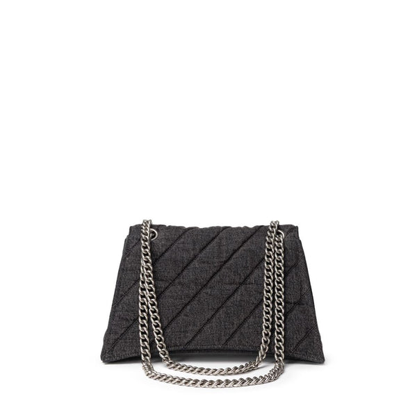 Black Fabric And Leather T-Shirt Balenciaga