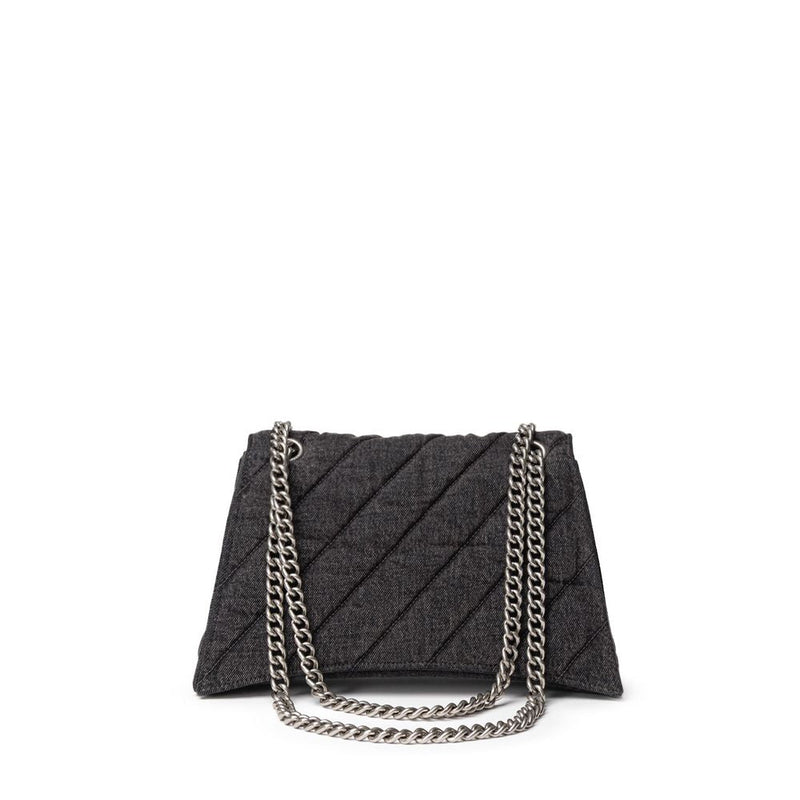Black Fabric And Leather T-Shirt Balenciaga
