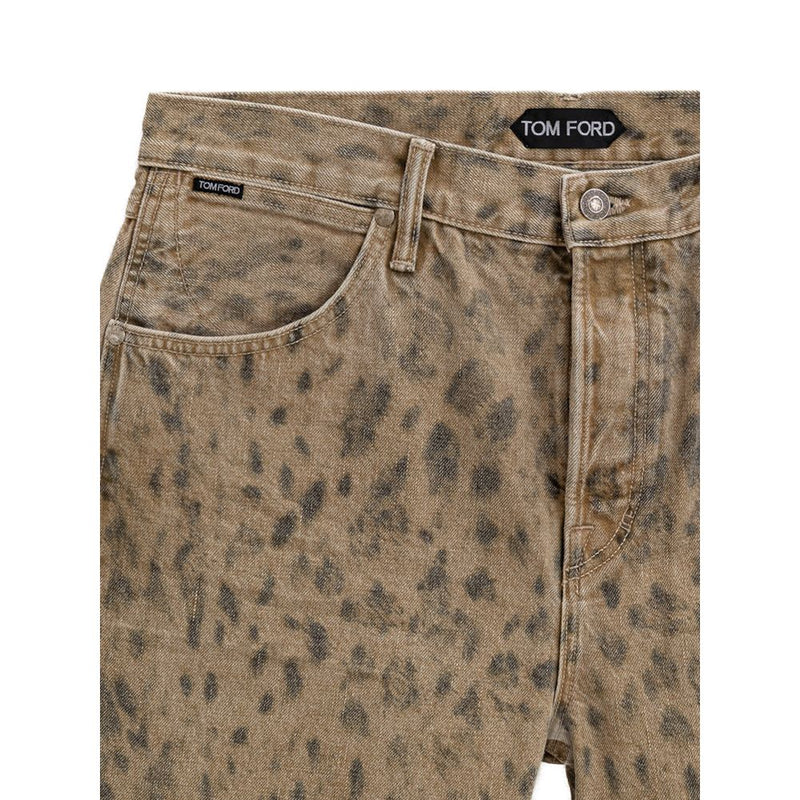 Beige Cotton Tapered Jean Tom Ford