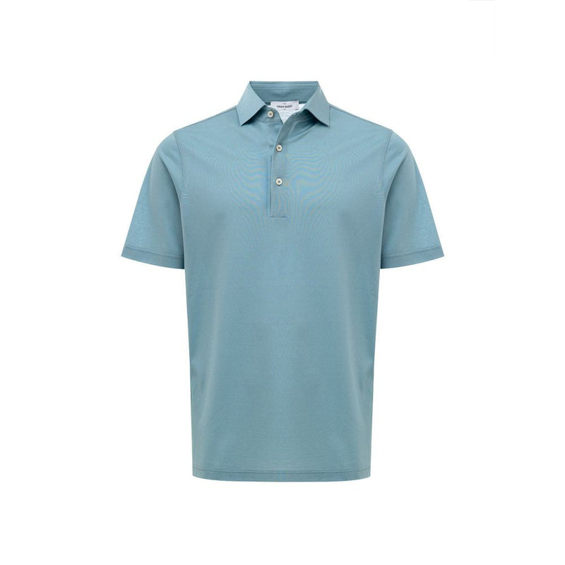 Blue Cotton Polo Shirt Gran Sasso