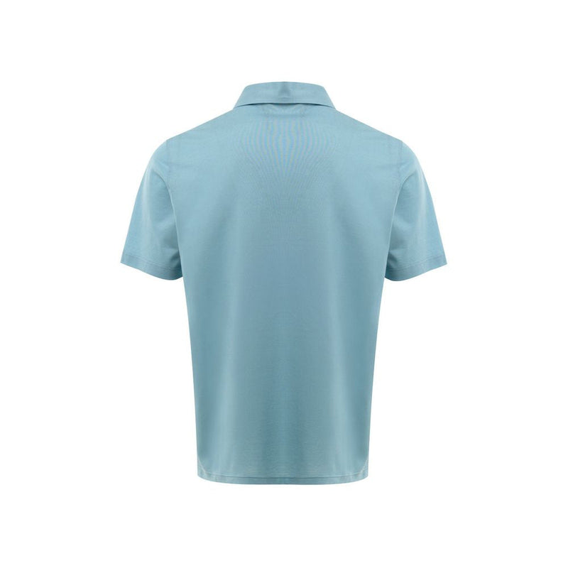 Blue Cotton Polo Shirt Gran Sasso