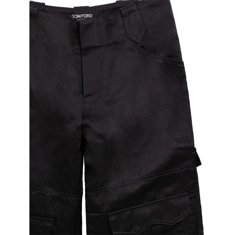 Black Viscose Cargo Pant Tom Ford