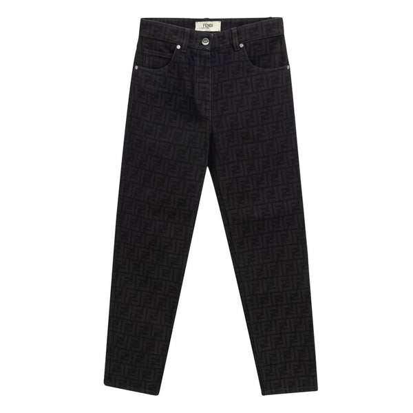 Black Cotton Jeans Denim Fendi