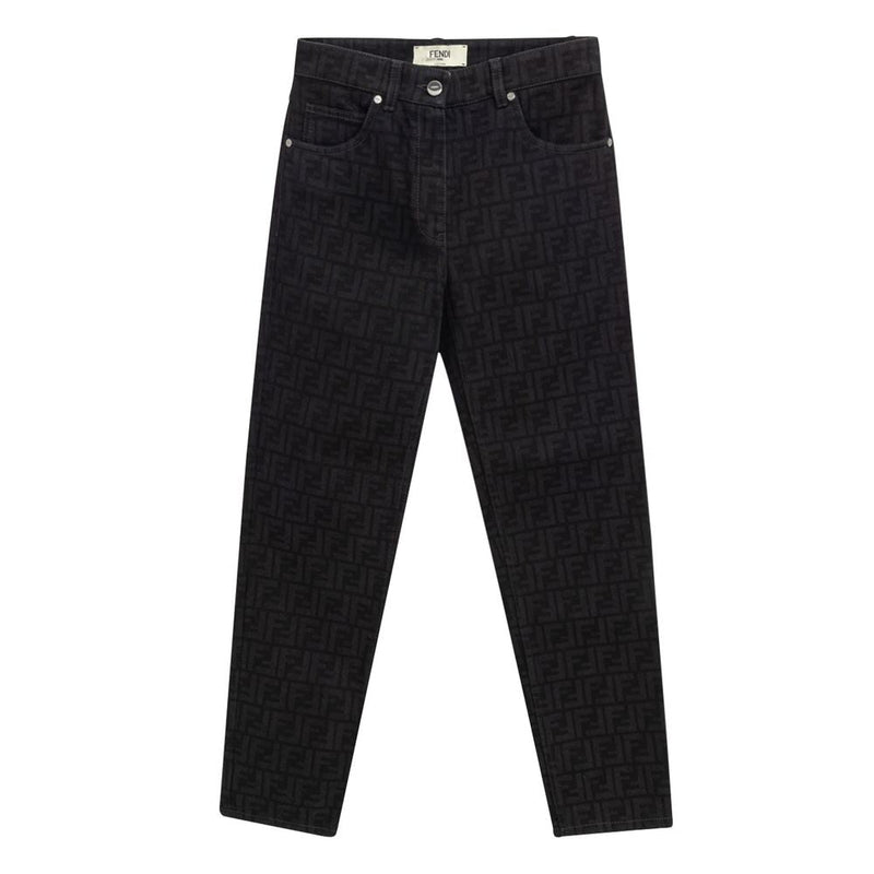 Black Cotton Jeans Denim Fendi