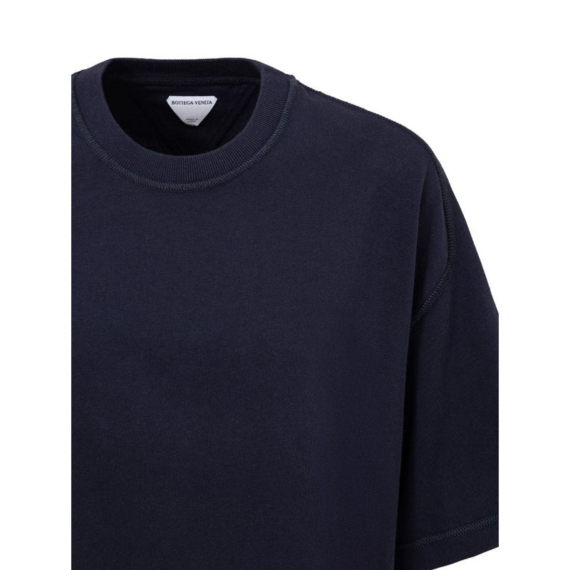Blue Cotton T-Shirt Bottega Veneta