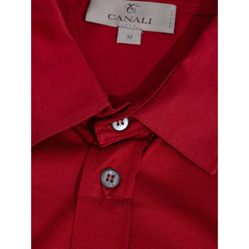 Red Cotton Shirt Canali