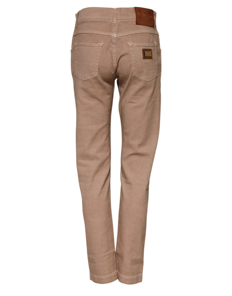 Brown Cotton Boyfriend Denim Trousers Jeans Dolce & Gabbana