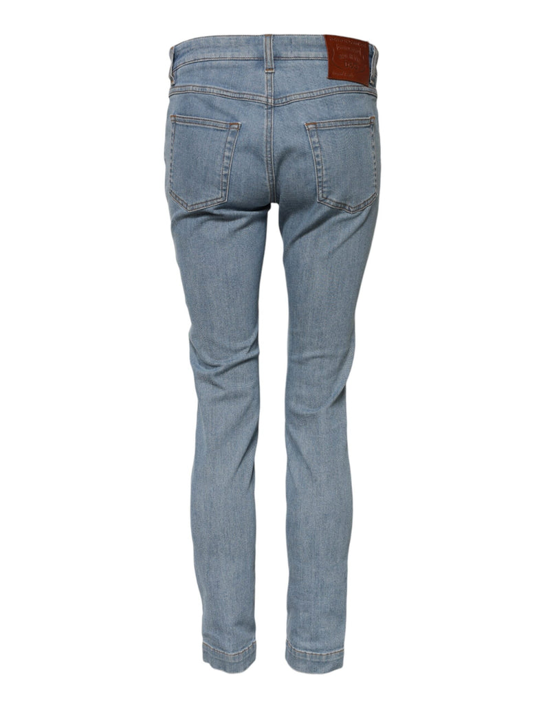 Blue Cotton PRETTY MidWaist Skinny Denim Jeans Dolce & Gabbana