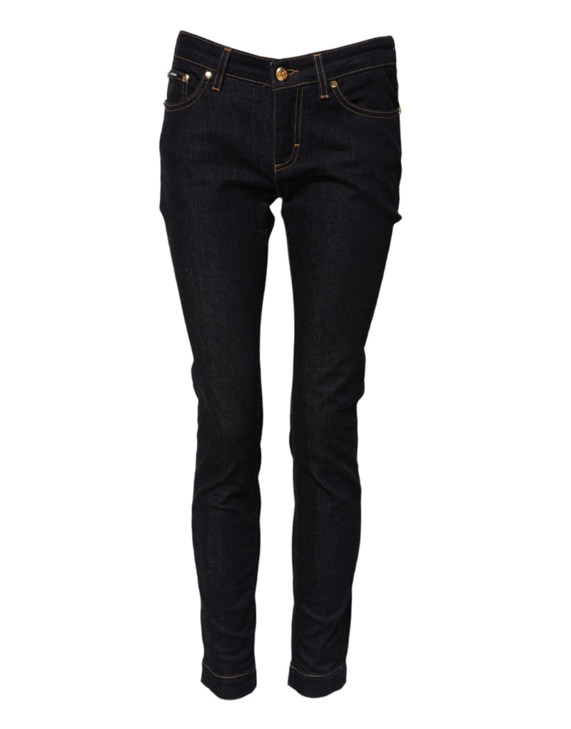 Blue Cotton PRETTY LowWaist Skinny Denim Jeans Dolce & Gabbana