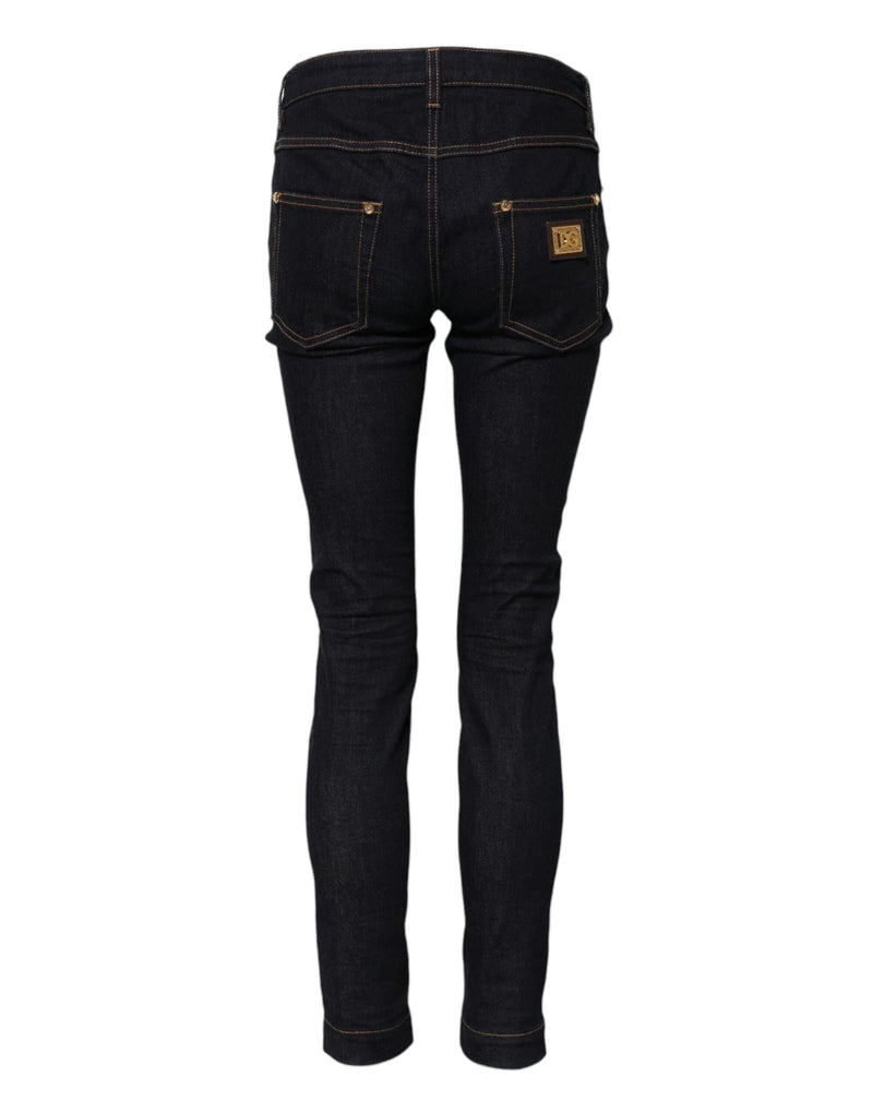 Blue Cotton PRETTY LowWaist Skinny Denim Jeans Dolce & Gabbana