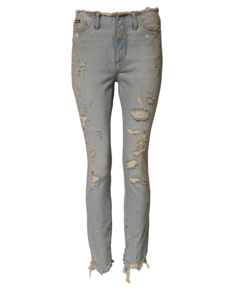 Light Blue High Waist Skinny Denim Jeans Dolce & Gabbana