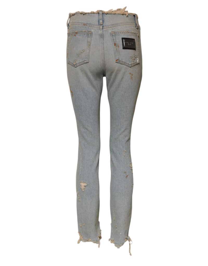 Light Blue High Waist Skinny Denim Jeans Dolce & Gabbana
