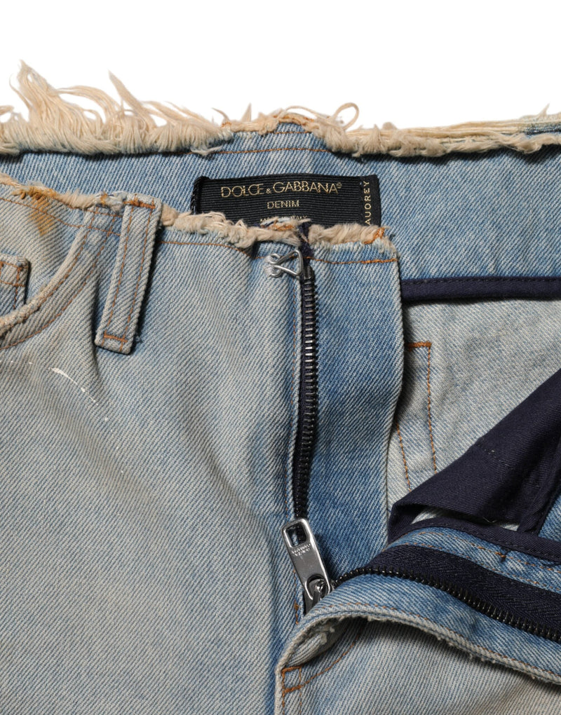 Light Blue High Waist Skinny Denim Jeans Dolce & Gabbana