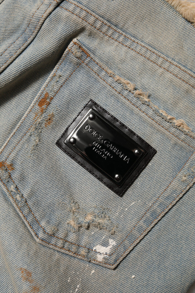 Light Blue High Waist Skinny Denim Jeans Dolce & Gabbana