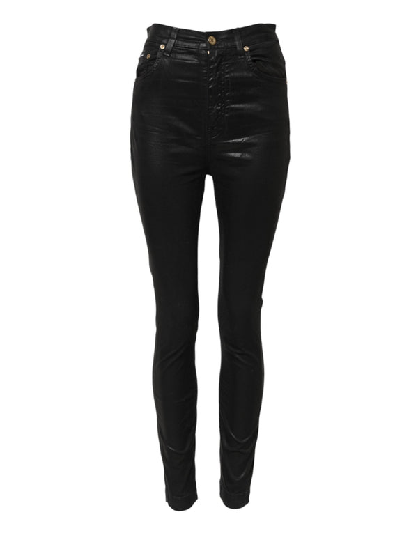 Black GRACE High Waist Skinny Denim Jeans Dolce & Gabbana