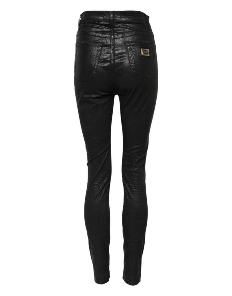 Black GRACE High Waist Skinny Denim Jeans Dolce & Gabbana