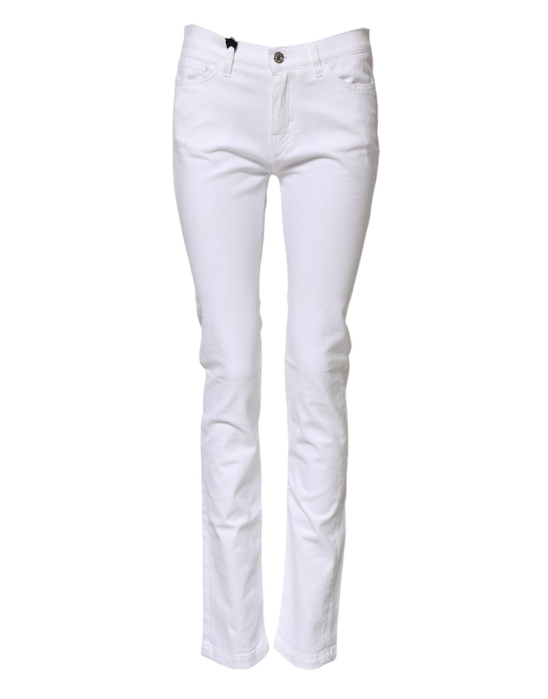 White GRACE Mid Waisted Skinny Denim Jeans Dolce & Gabbana