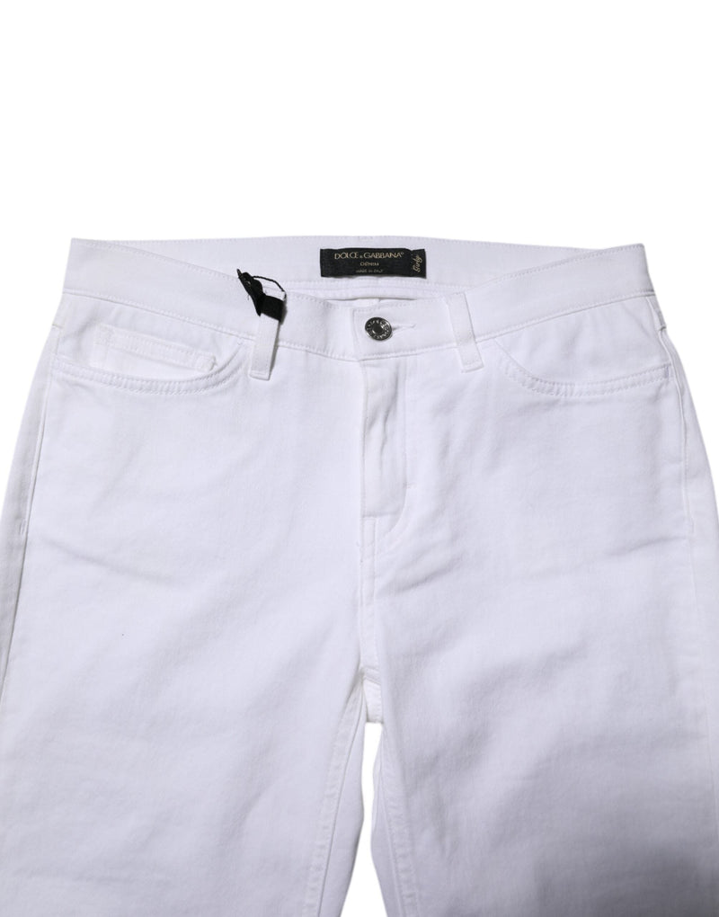 White GRACE Mid Waisted Skinny Denim Jeans Dolce & Gabbana