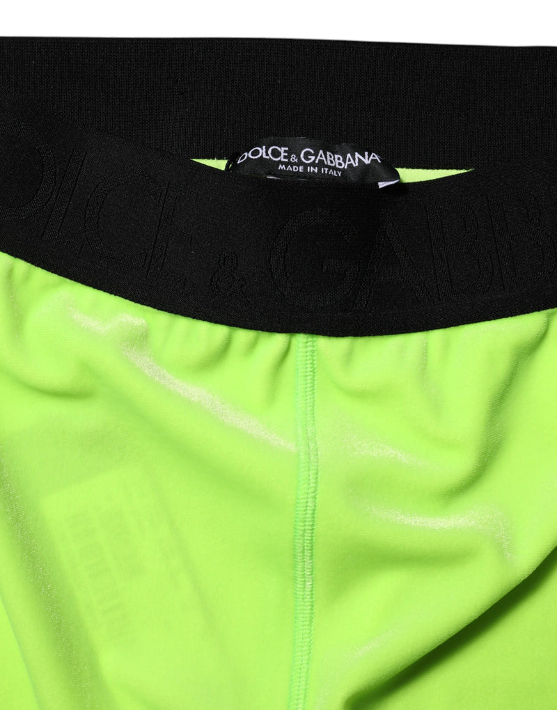 Green Nylon Slim Fit Leggings Pants Dolce & Gabbana