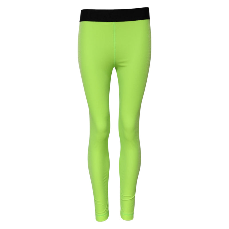 Green Nylon Slim Fit Leggings Pants Dolce & Gabbana