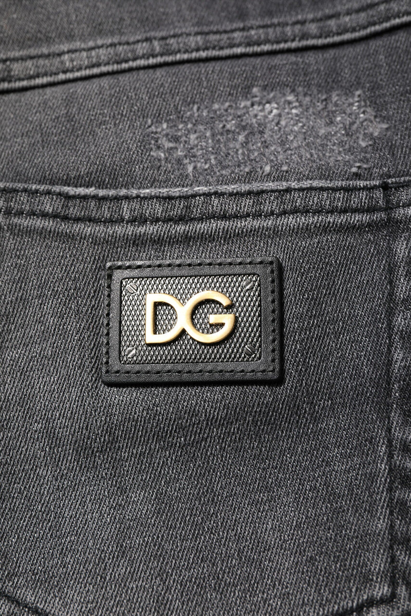Dark Gray AUDREY Cotton Skinny Denim Jeans Dolce & Gabbana