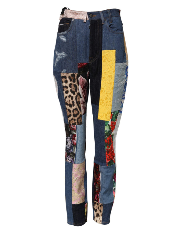Multicolor Patchwork Skinny Denim Jeans Dolce & Gabbana