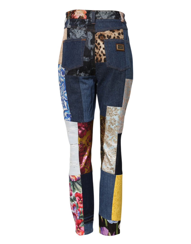 Multicolor Patchwork Skinny Denim Jeans Dolce & Gabbana
