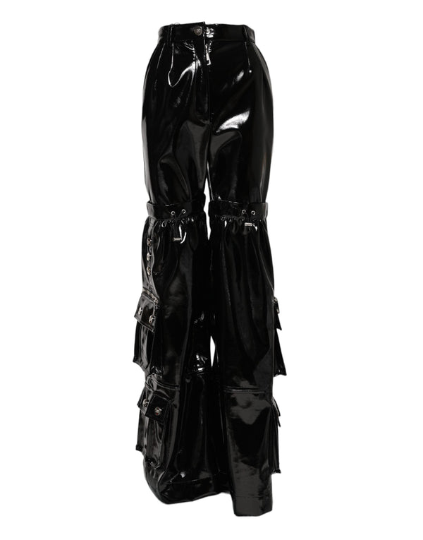 Black High Waist Cargo Bootcut Pants Dolce & Gabbana