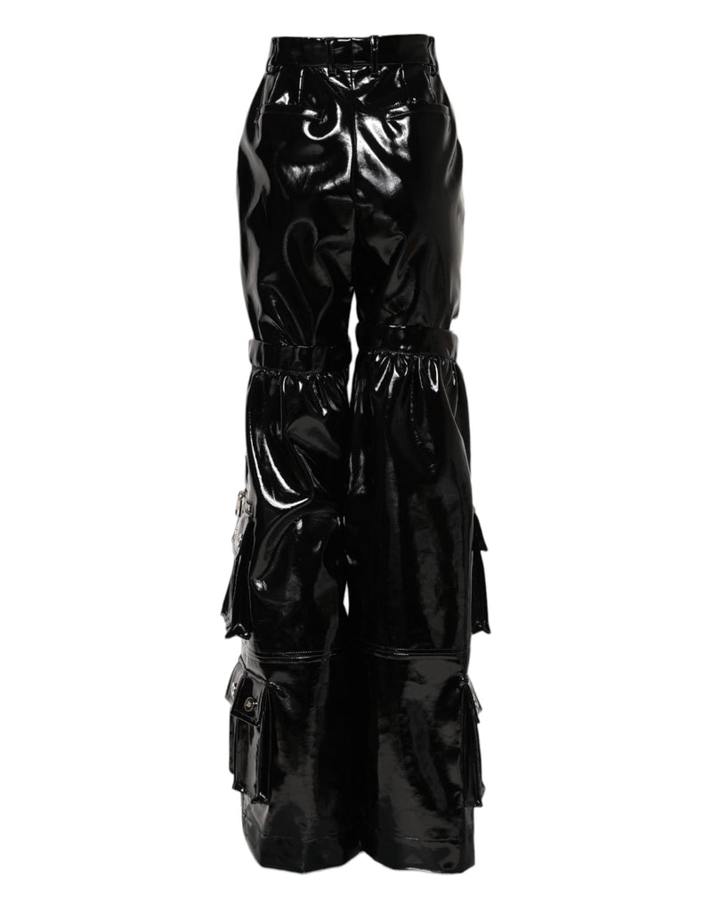 Black High Waist Cargo Bootcut Pants Dolce & Gabbana
