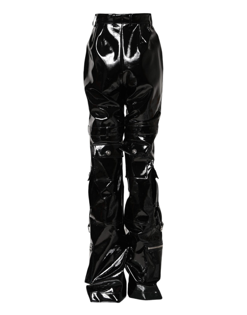 Black High Waist Cargo Bootcut Pants Dolce & Gabbana