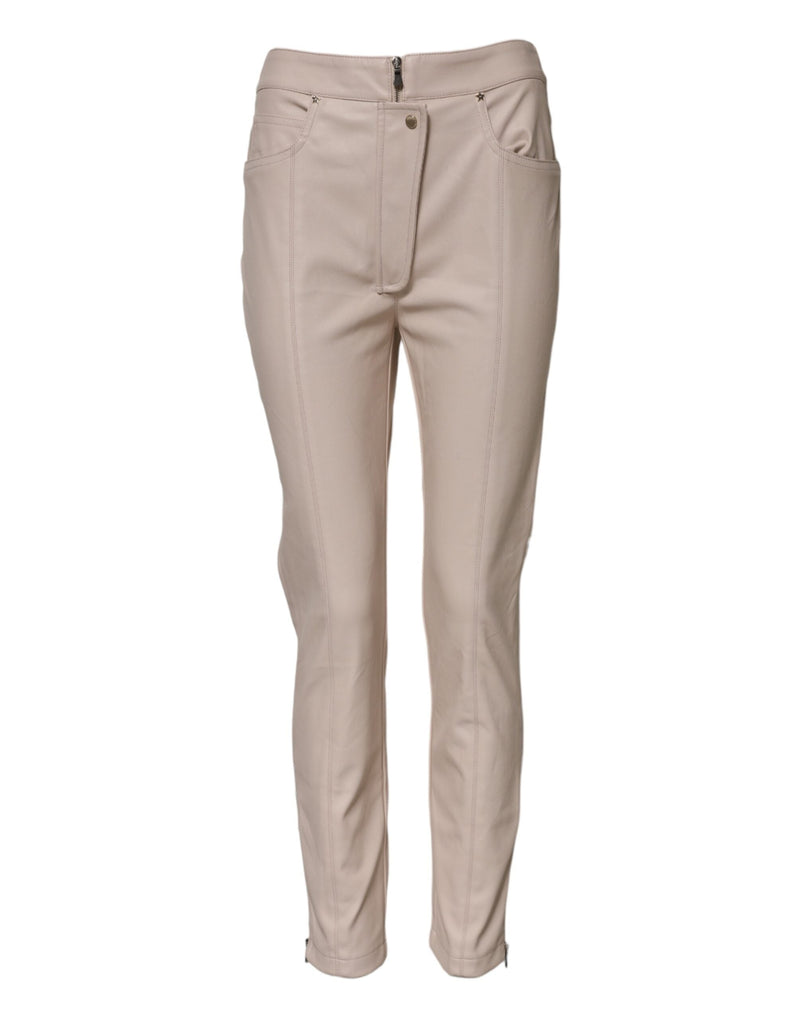 Beige High Waist Tapered Pants Elisabetta Franchi