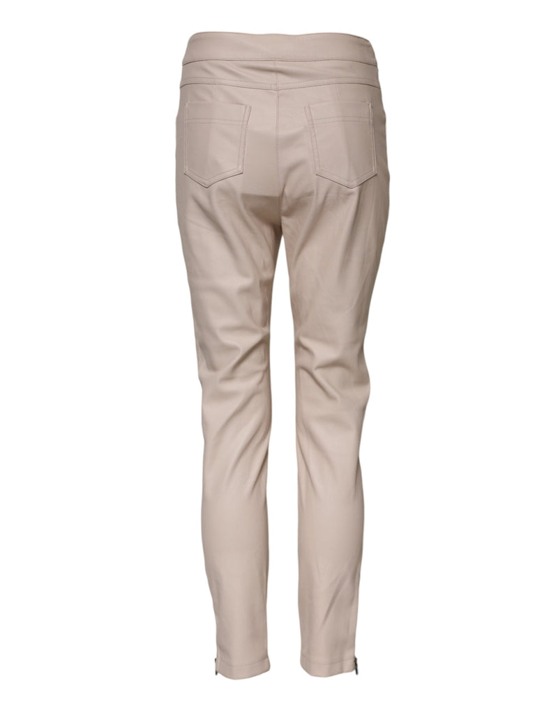 Beige High Waist Tapered Pants Elisabetta Franchi