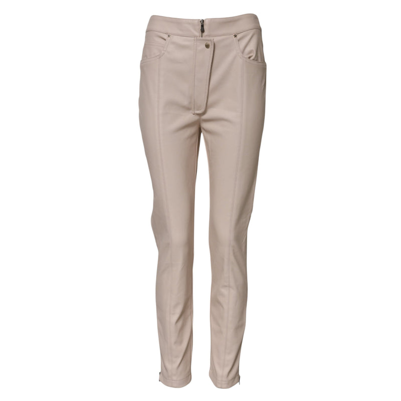 Beige High Waist Tapered Pants Elisabetta Franchi