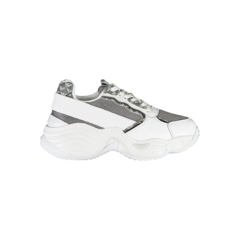 White Polyester Sneaker Emporio Armani