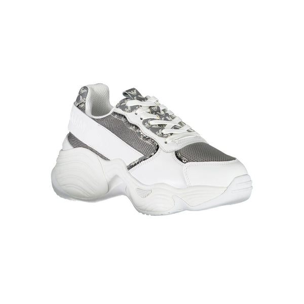 White Polyester Sneaker Emporio Armani