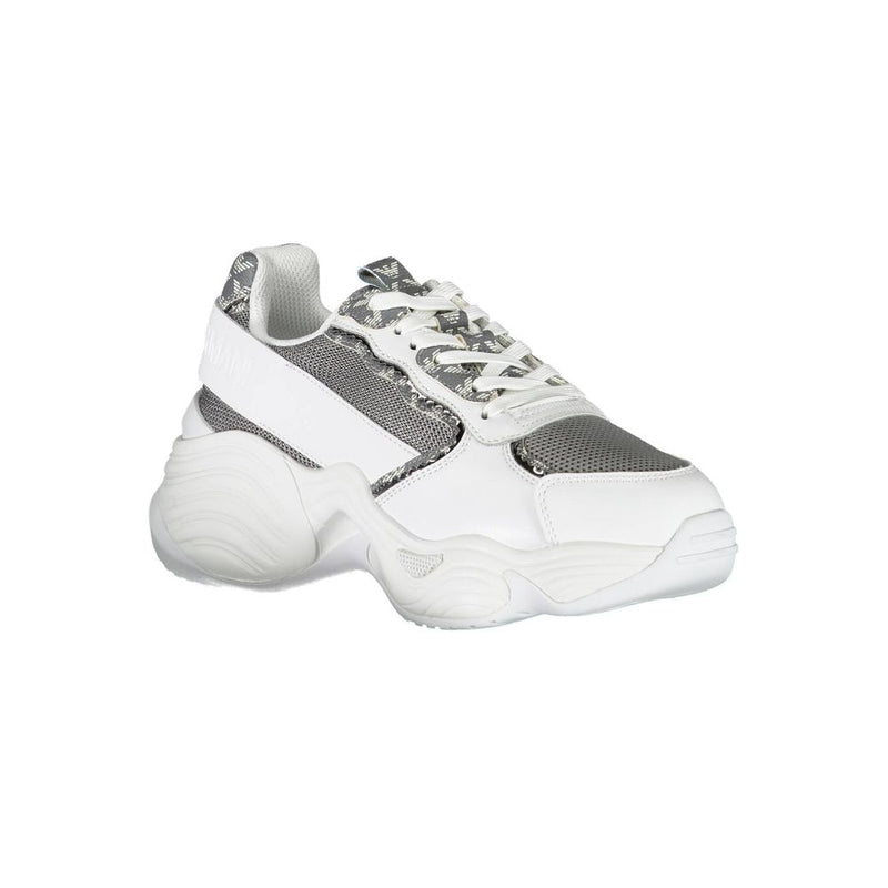 White Polyester Sneaker Emporio Armani