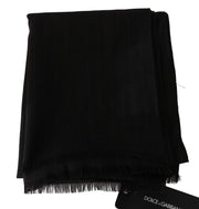 Elegant Striped Wool Men's Scarf Dolce & Gabbana